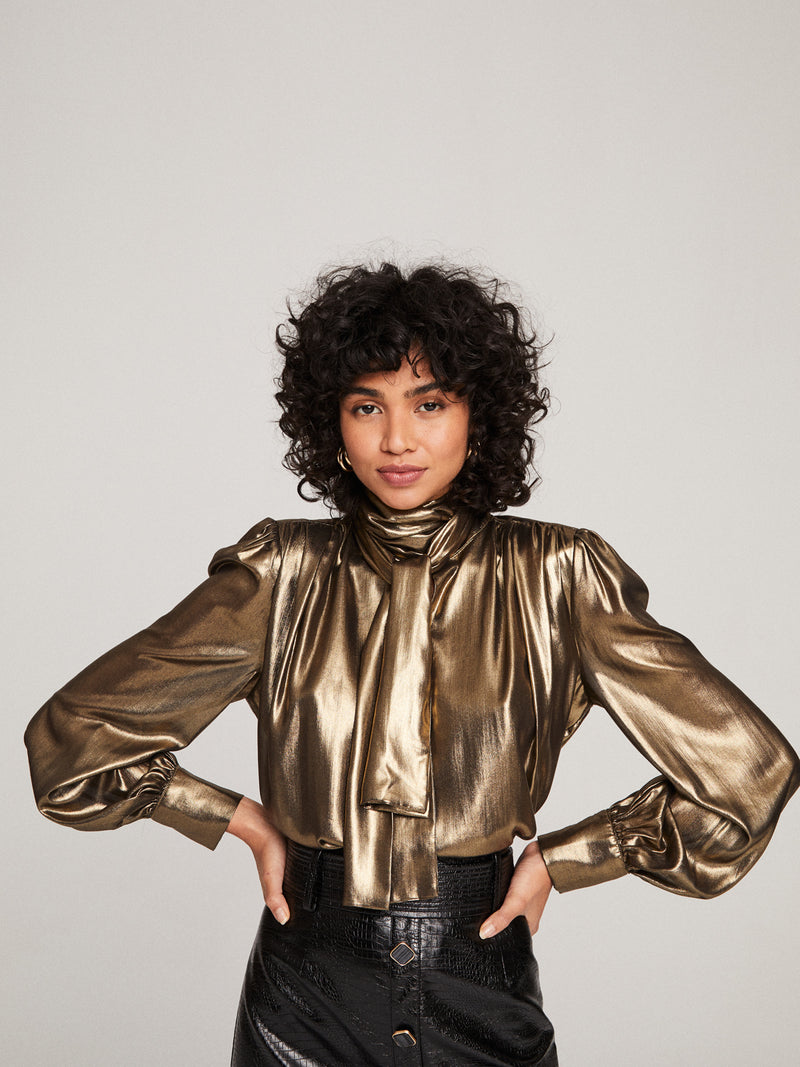 mioh | SCOTT – Camisa dorada disco - Street Style FW20-21