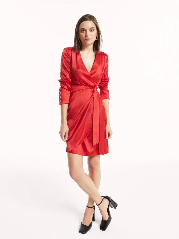 mioh | SOUL RED - Vestido corto para invitada de boda y eventos