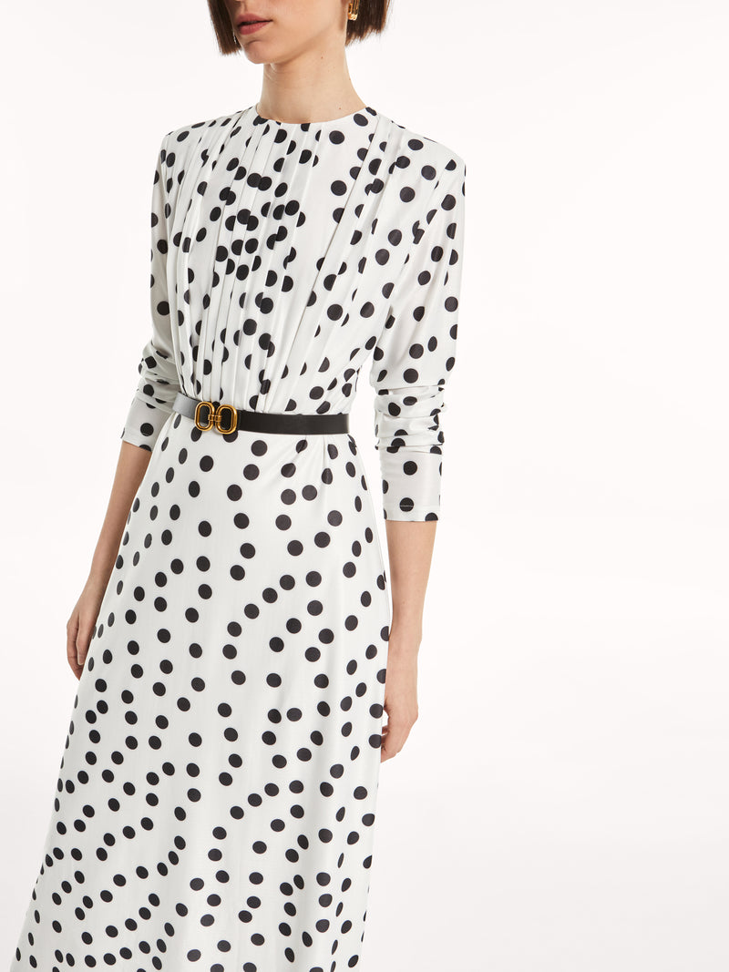 mioh | SWING DOTS - Vestido midi lunares para invitada de boda y eventos